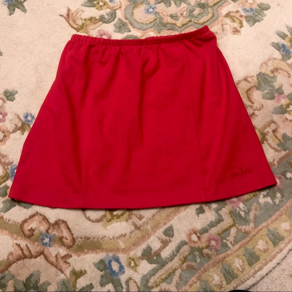 Vintage Y2K Diadora Red Tennis Skirt spandex cotton blend